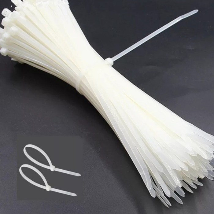 

perekat-pengikat- cable ties/kabel tie/kabel tis/pengikat kabel 25x150mm (100pcs) putih - hitam