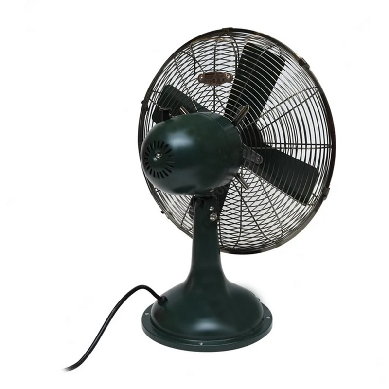 Krisbow Table Fan Vintage Hijau 14 Inch Kipas Angin Meja Dilengkapi Dengan 3 Tombol Classic Klasik