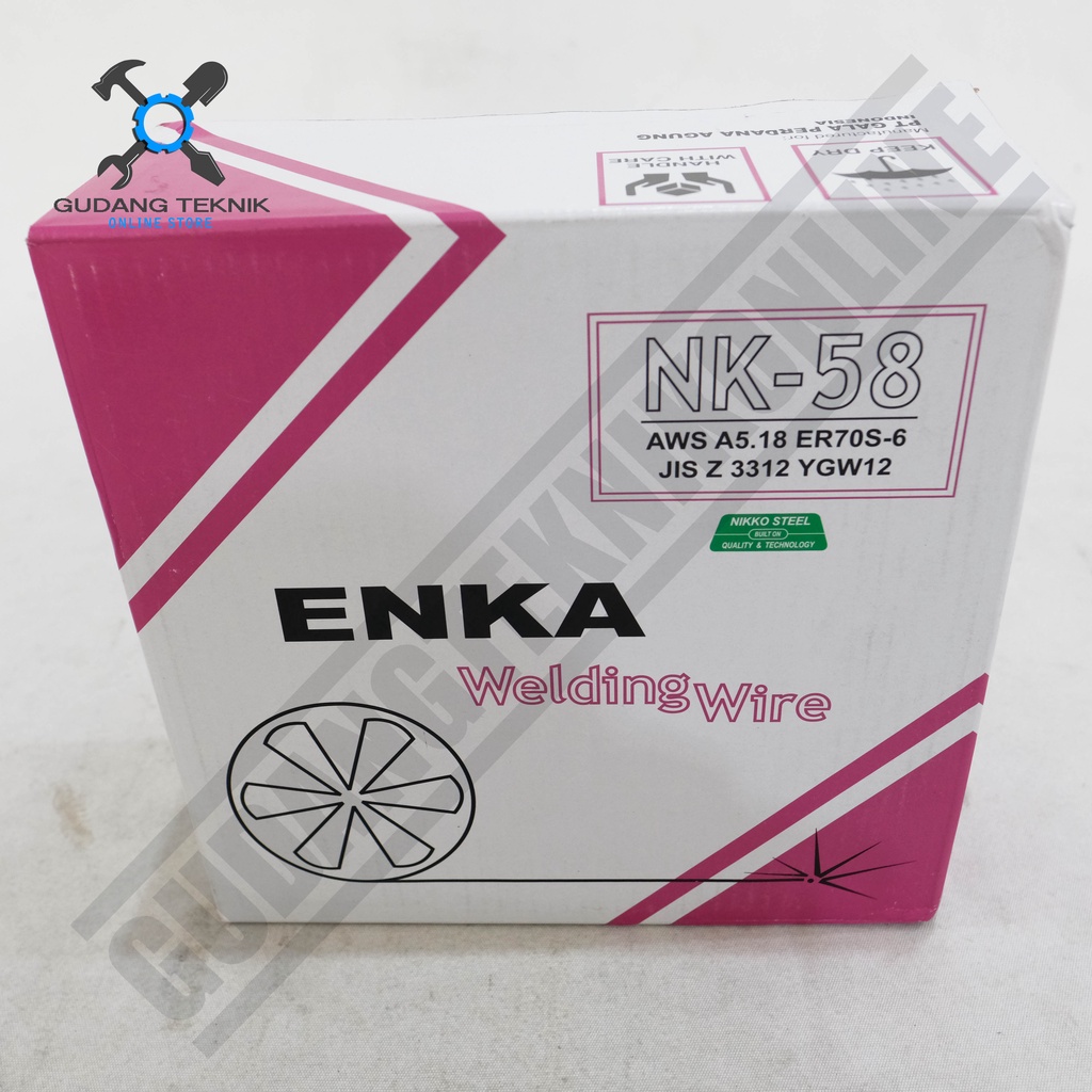 Kawat Las CO2 Wire MIG 0.8mm 15Kg Enka NK58 - Kawat Las 0.8 mm Mig Wire Co2 15 Kg Enka NK 58