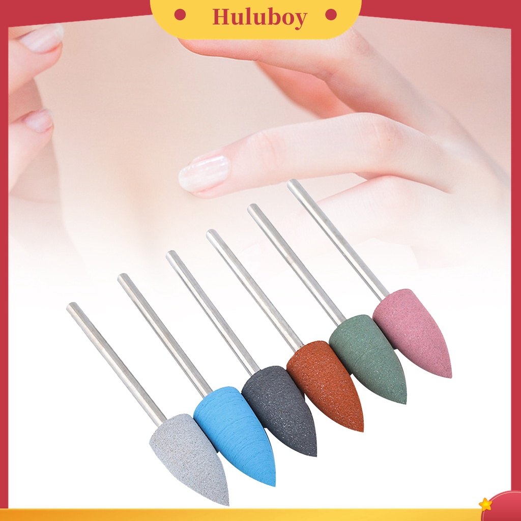 Huluboy Huluboy♡ 6pcs Mata Bor Kikir Kuku Elektrik Untuk Nail Art