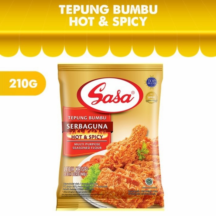 

NEW sasa tepung bumbu serbaguna hot and spicy 225 gram
