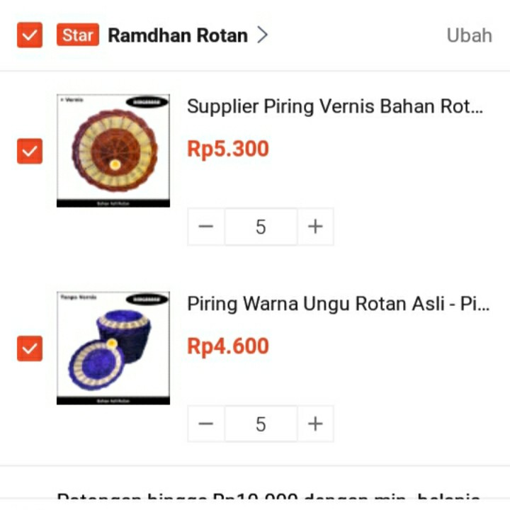 Supplier Piring Vernis Bahan Rotan Asli - Piring Ungu Bahan Rotan - Piring Warna Ungu Asli Rotan