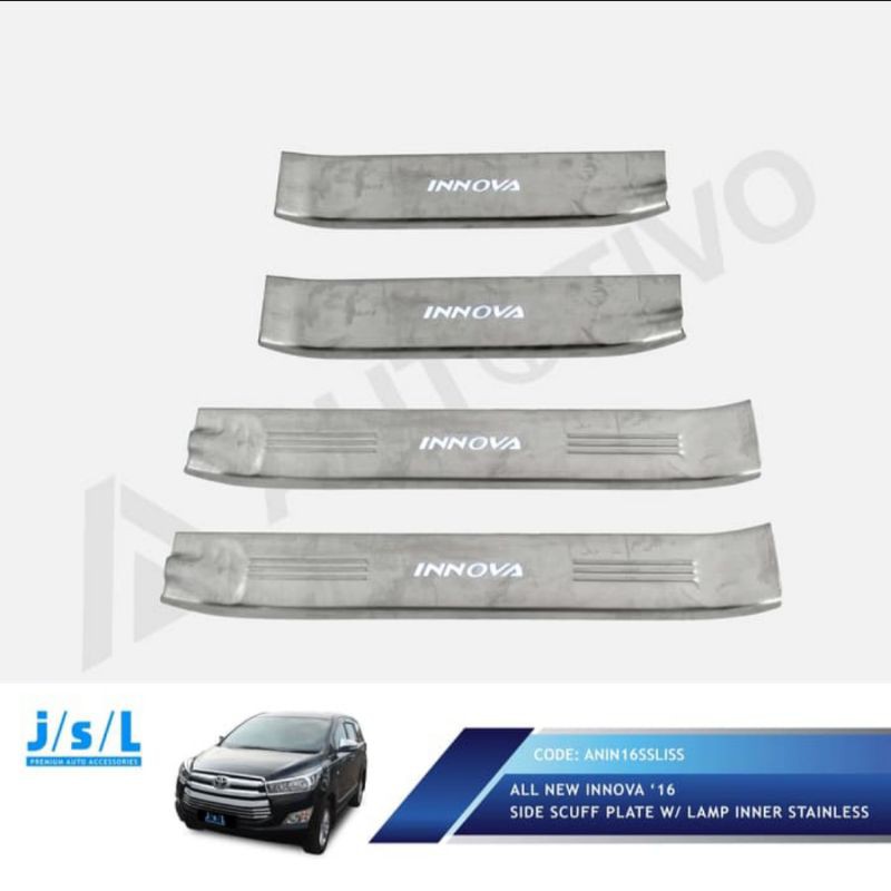 sillplate samping dalam inner stainless all new Innova 2016 with lamp jsl