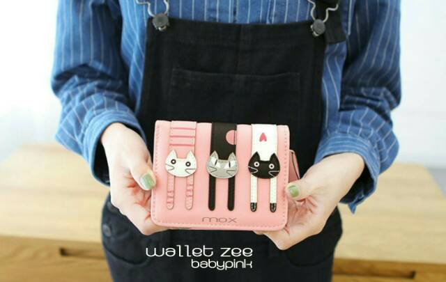 Dompet Wanita Lipat Mini Motif 3 KUCING SELONJORAN MINI YAA