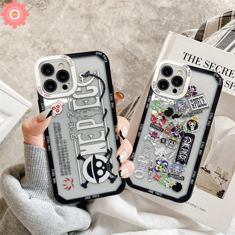 Soft Case TPU Motif Kartun One Piece Untuk IPhone 11 7 8Plus X 6 6s XR XS Max SE 2020 12 13 Pro Max