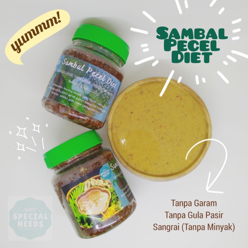 

RB22 Sambal Pecel Diet - Tanpa Gula Pasir, Tanpa Garam, Sangrai (Tanpa Minyak) - Diet Special Needs