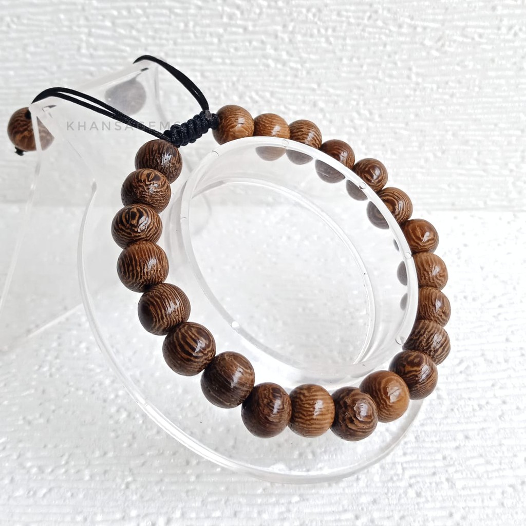 Gelang Kayu Galih Kelor Premium Model Tali Shambala