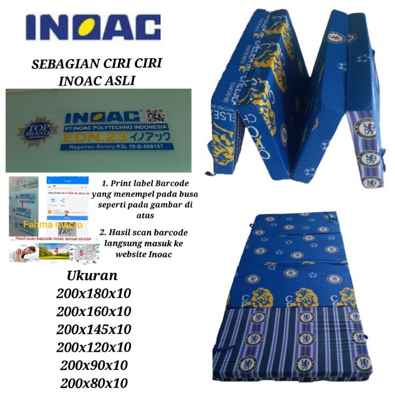 Kasur Lipat Inoac 200x180x10 EON D23 Original / inoac kasur Lipat