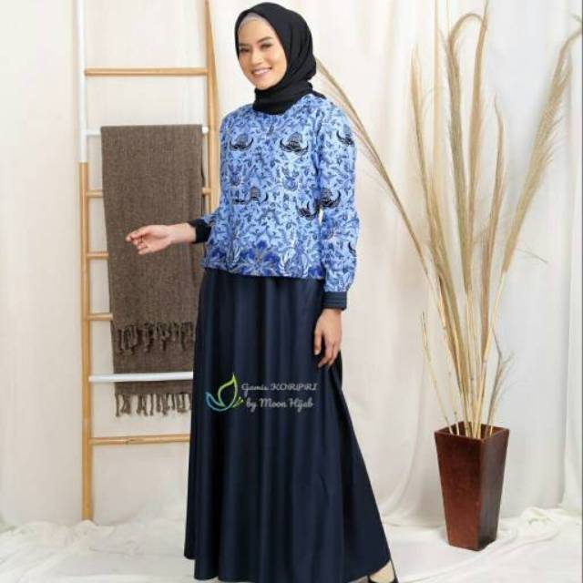 Korpri dress/pns/gamis dinas/gamis kantor/guru