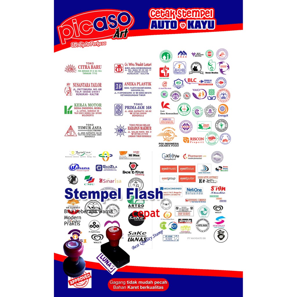 

Stempel Auto Flash Toko, Logo, Olshop