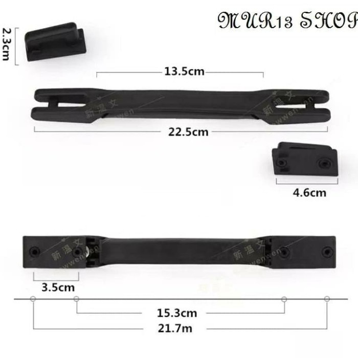 Handle Gagang Koper Karet Hitam