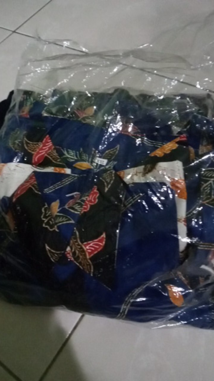 Qnunbatik Batik Family/keluarga Dress Naura Madura Biru