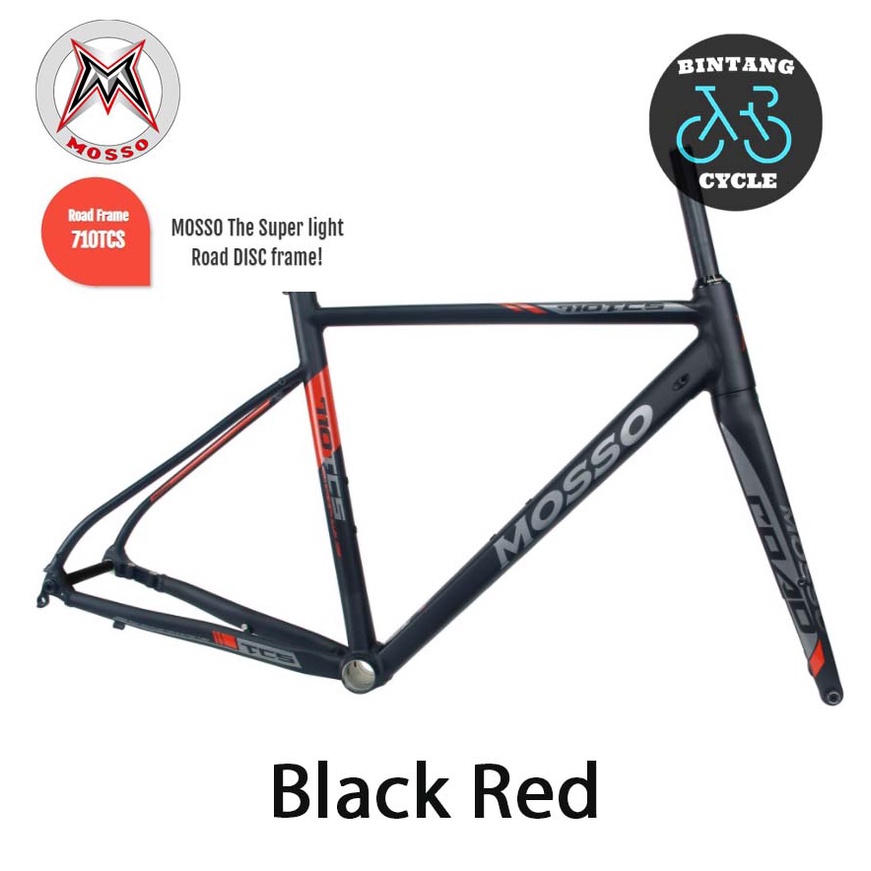 Frame Mosso 710 TCS 700x500 Black Red - Frame Mosso Roadbike
