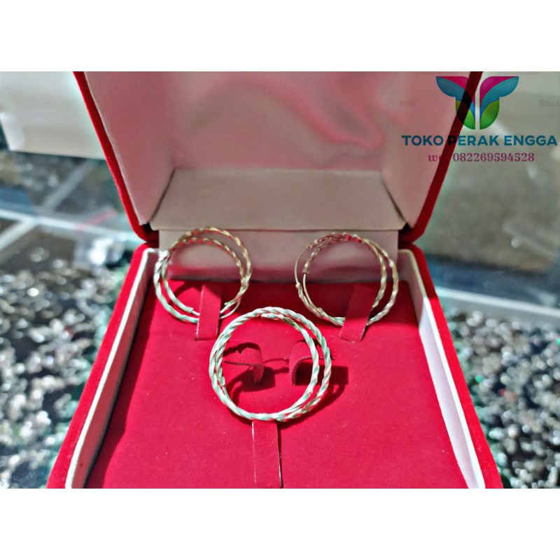 anting perak/silver model bulat besar