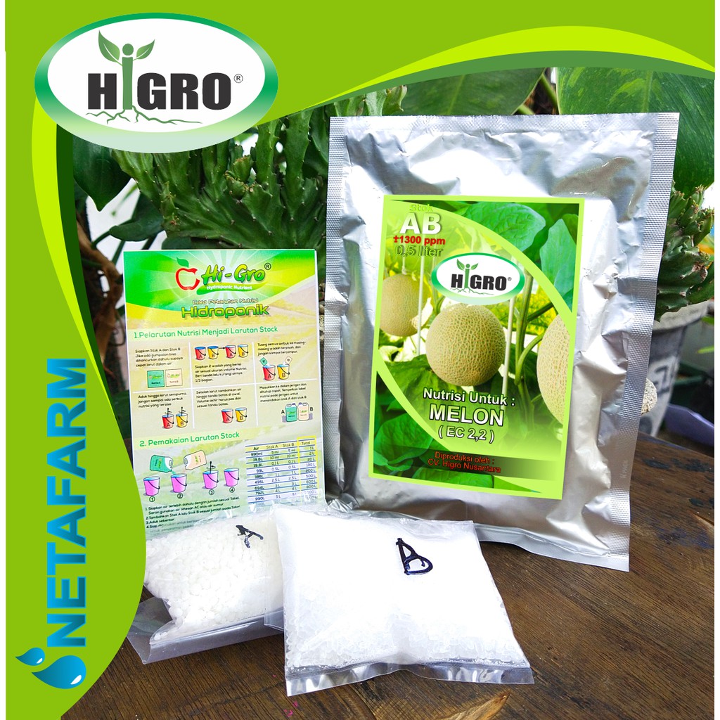 HiGRO - Nutrisi Hidroponik AB Mix Melon 0,5 liter