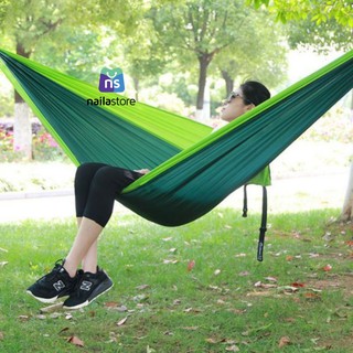 Hammock Double Ayunan Gantung Kombinasi 2 Warna Tempat