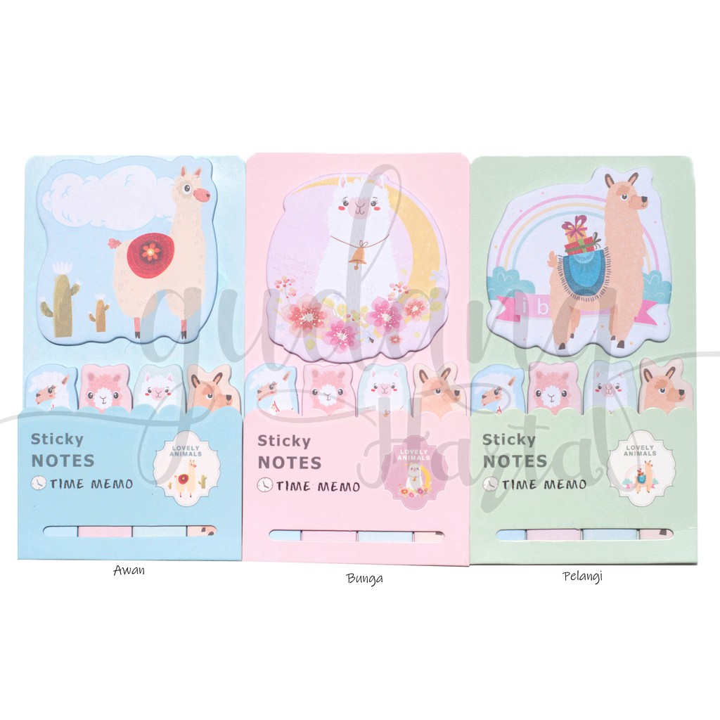 Sticky Notes Ilama Memo Domba Lucu Note Unik DIY Scrapbook GH 301203