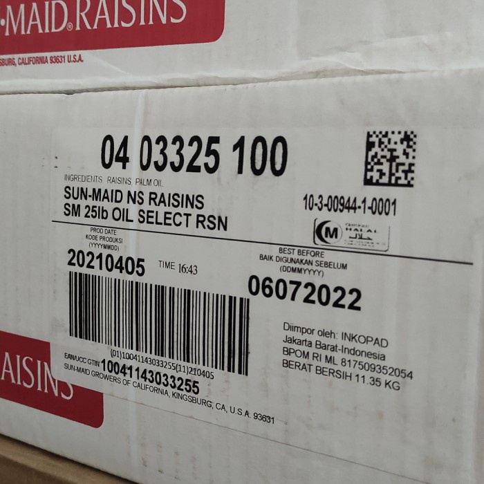 

Q12 Kismis Sun Maid, Raisins Sunmaid Repack 500Gr Dw51qs