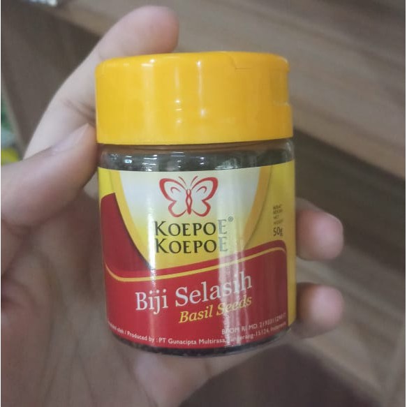 BIJI SELASIH KOEPOE KOEPOE 50 Gr / BASIL SEED/ LSN (12 PCS)