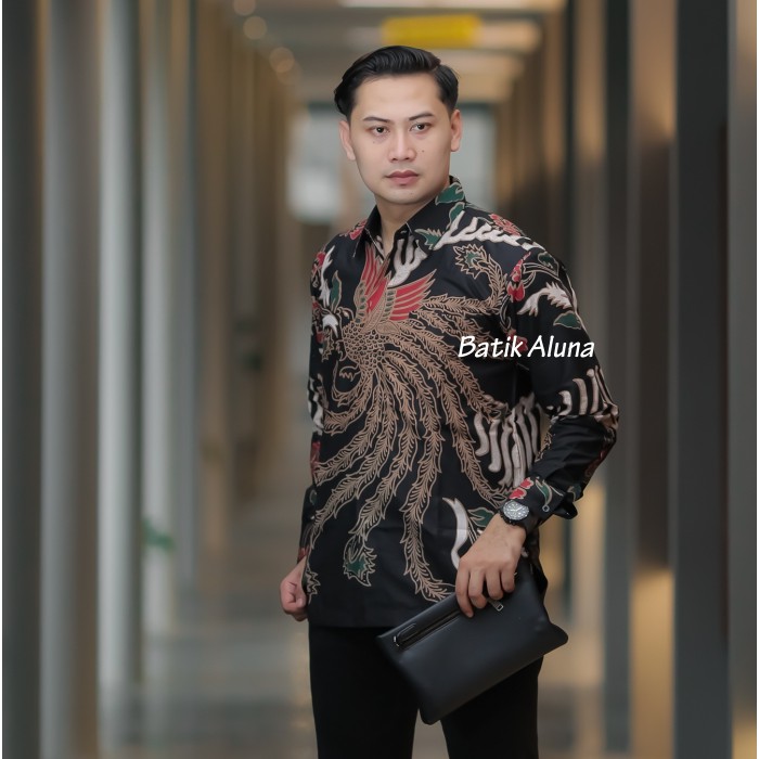 Kemeja Batik Pria Lengan Panjang Premium Slimfit Modern Full Furing Baju Batik Pria Lengan Panjang Modern Original Limited Edition Premium Mewah Ori BATIK ALUNA