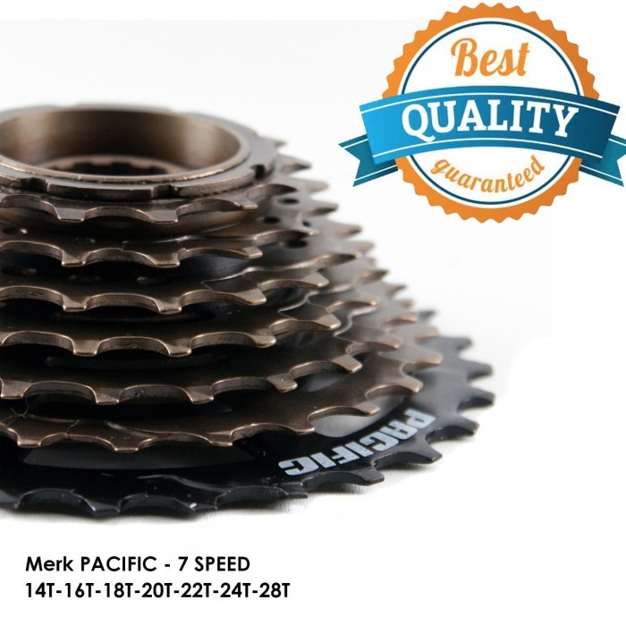 Sproket Freewheel Sprocket Gir Gear 7 Speed Sepeda Pacific drat ulir