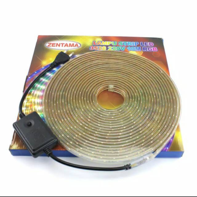 Lampu Selang RGB Warna Warni 10M + Soket Control 8 Mode