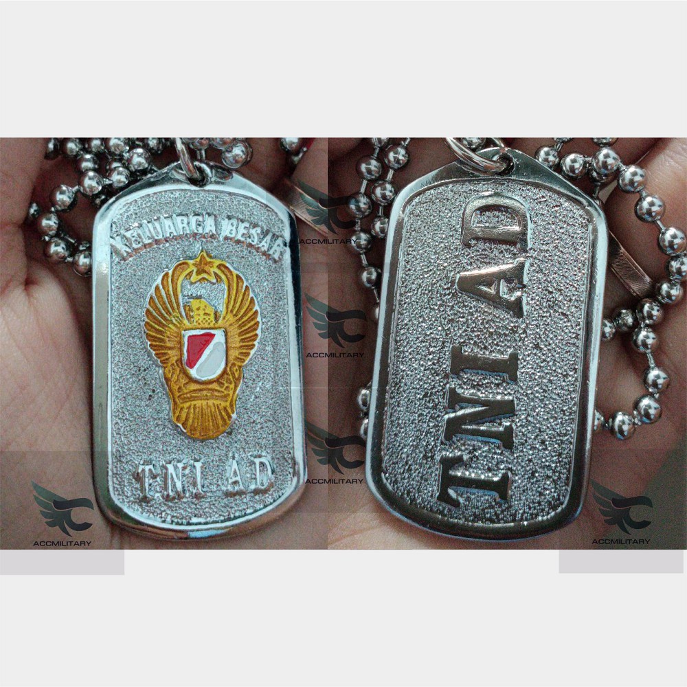 Kalung TNI AD DOG TAG Logo TNI AD Kalung Rantai Kalung Pria Kalung Wanita Kalung Custom Kalung