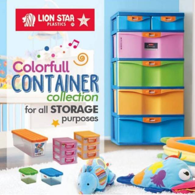  Primera  Container SM4 PM 8 Lion  Star  Lemari  Plastik  Medium 