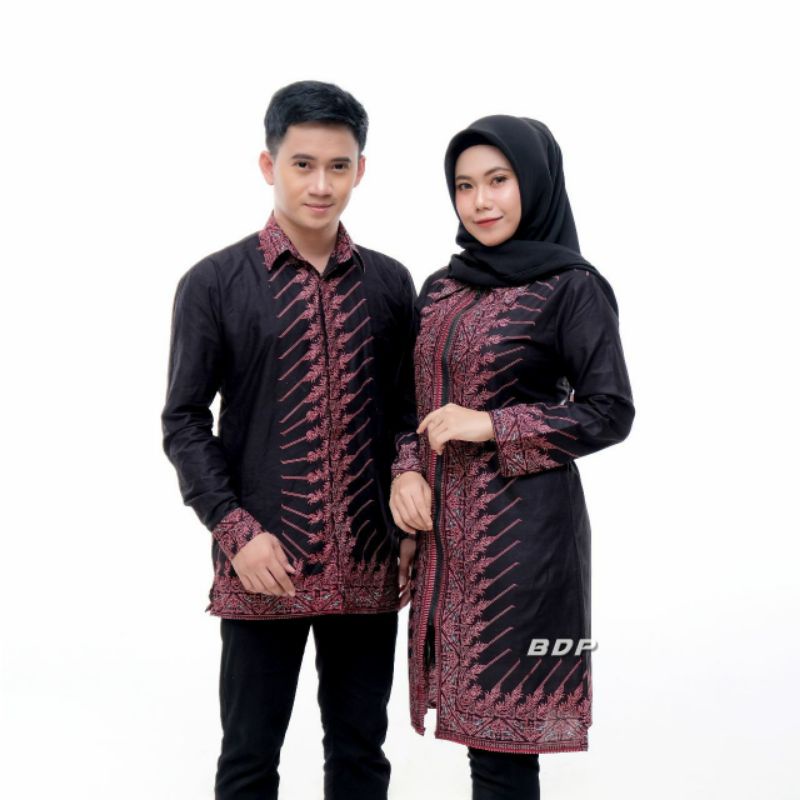 COUPLE BATIK WANITA TUNIK ATASAN MOTIF SRI WEDARI SERAGAM BATIK / set couple keluarga