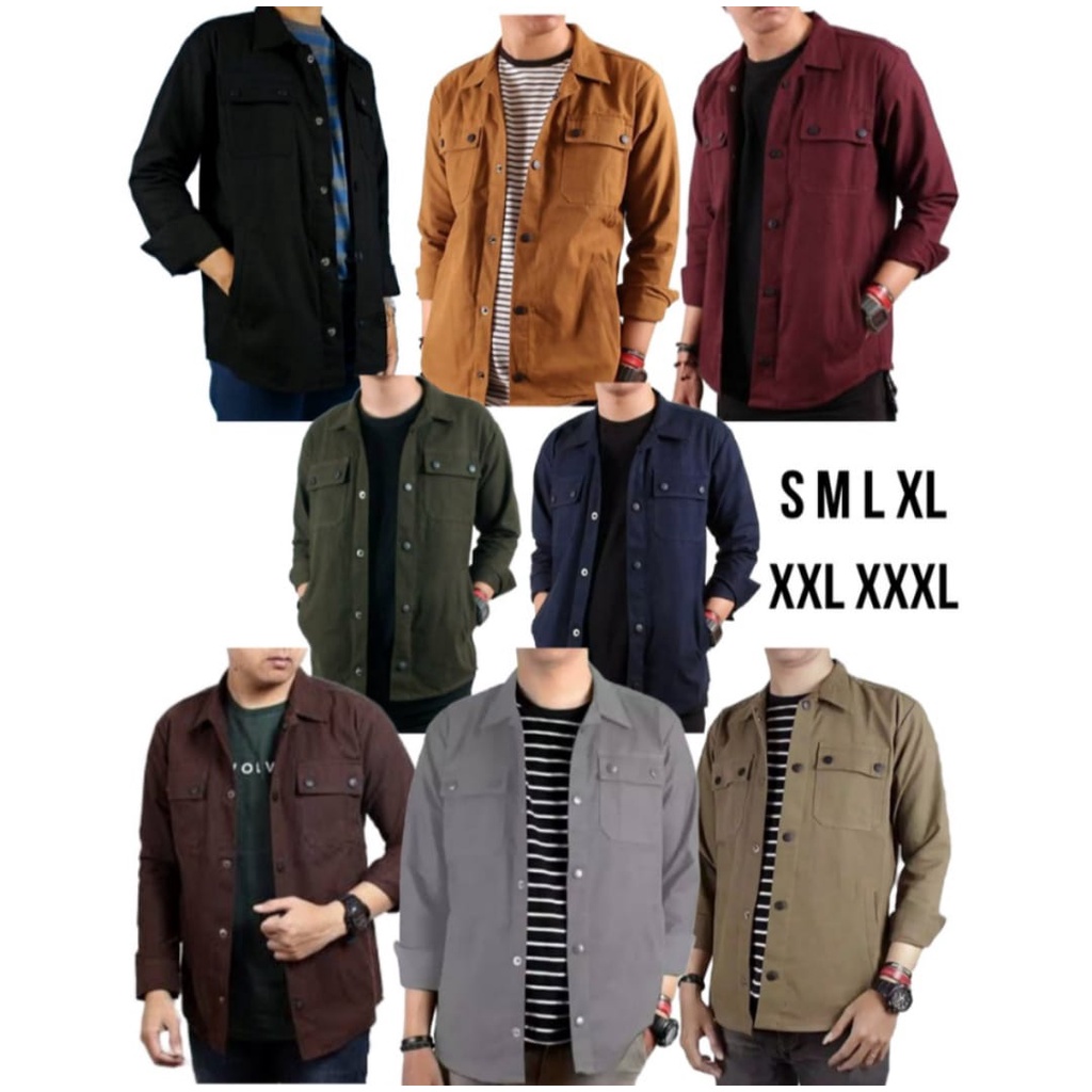 JAKET SEMI PARKA || TRUCKER jacket fashion pria terlaris ( SIZE M. L. XL. XXL ) COD