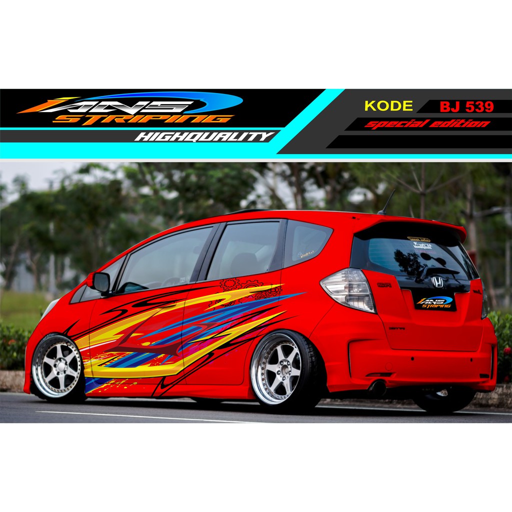 DECAL STICKER MOBIL JAZZ BRIO AGYA SIGRA YARIS SWIFT / STIKER MOBIL TERBARU / STICKER VARIASI MOBIL