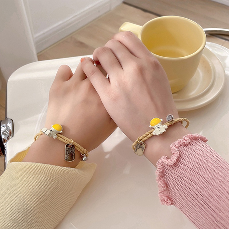 Gelang Couple Magnet Pelangi/Spaceman/Cinta Imut Mode Korea-14#new cosmonaut