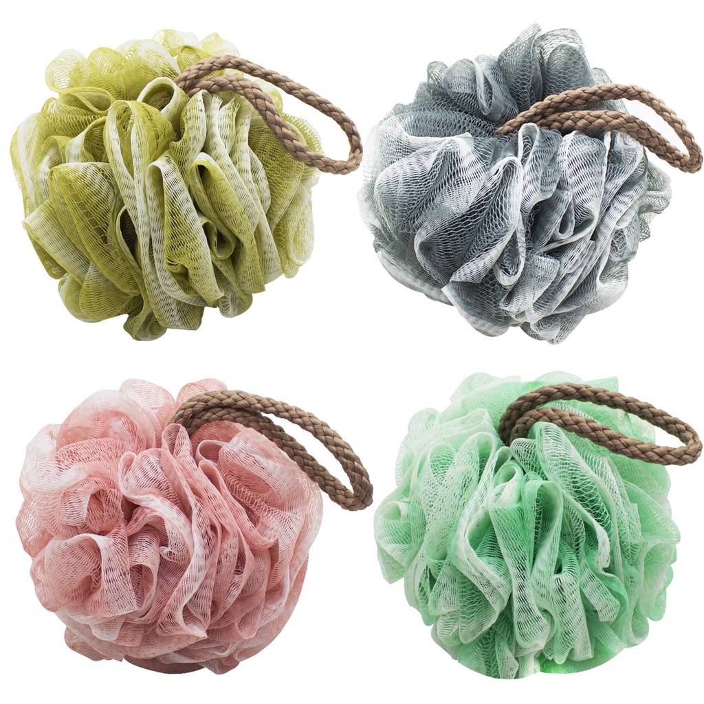 SHOWER BATH PUFF CARBON LEMBUT LOOFAH SPONS MESH SPONGE BUSA SIKAT MANDI SIZE BESAR &amp; PADAT⁰