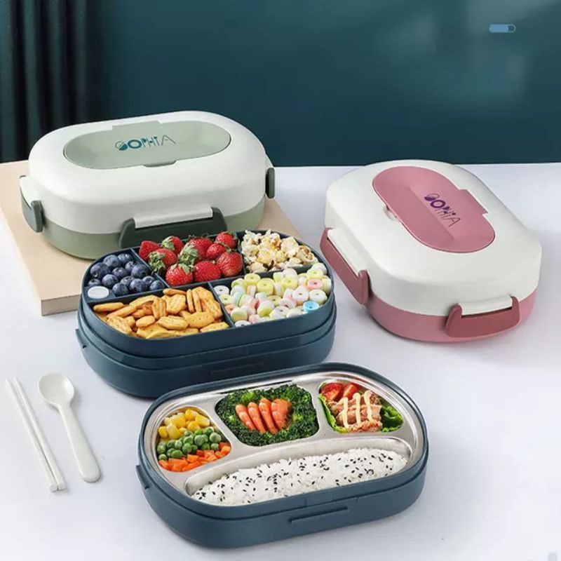 Jual IBEX KIDS Tempat Makan Steinless 304 Bento Kids Lunchbox Anak ...