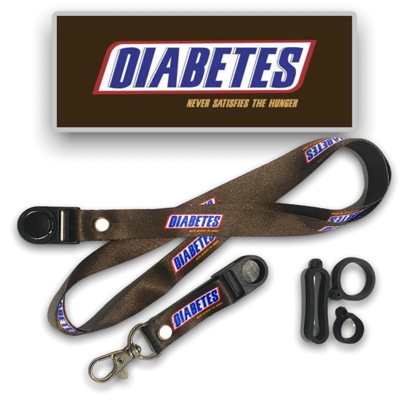 DIABETES LANYARD FREE ORING 3PCS GANTUNGAN HANDPHONE