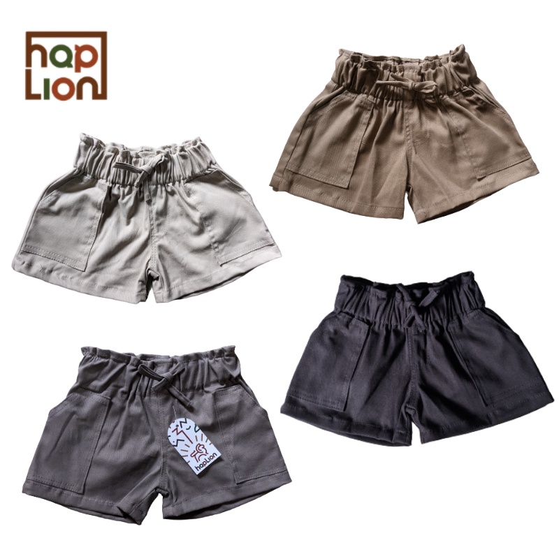 Hot Pants Viona Katun Chinos Anak Perempuan Saku Celana Pendek 1-6 Tahun Premium | Haplion Kidswear