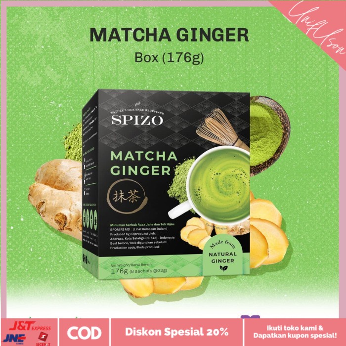 

⭐COD⭐ Matcha Ginger (Jahe) Box + Free Tric Green Tea Spray Hand Sanitizers