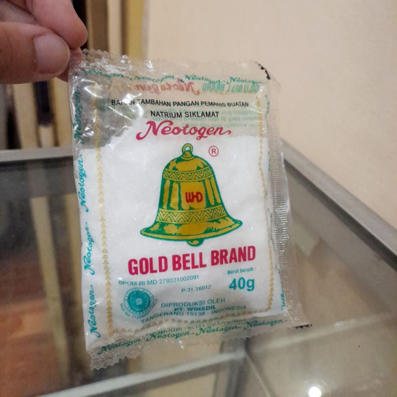 

Sari Manis Pemanis Buatan Neotogen Lonceng Natrium Siklamat Cyclamate Gold Bell Brand Pengganti Gula Sachet Sembako Makassar