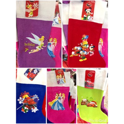 KAOS KAKI NATAL DISNEY PRINCESS MICKEY CARS CHRISTMAS HANG SOCKS KADO