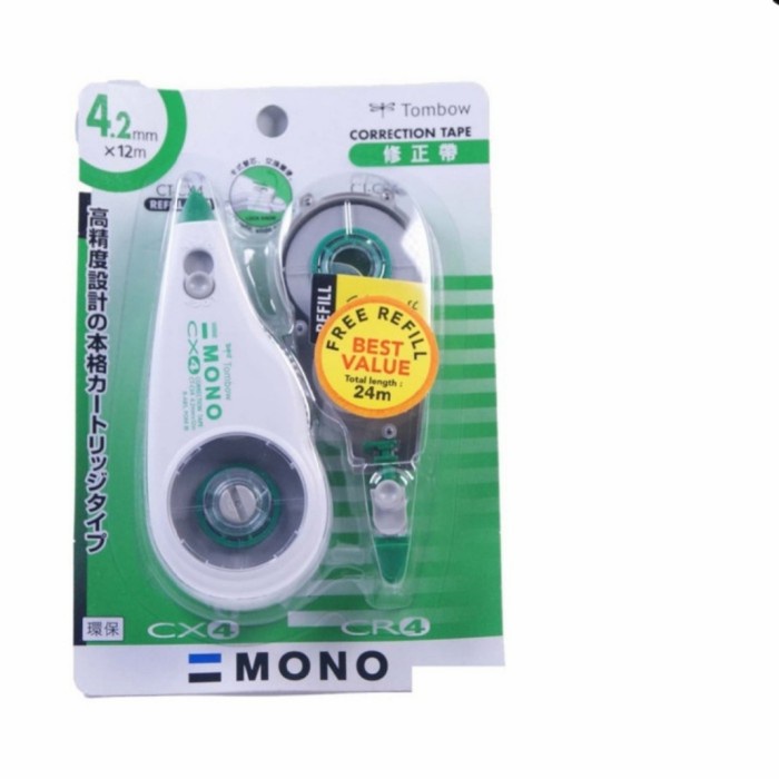 

Hemat Tombow Mono Cr4 Tipex Correction Tape Tip-Ex 4.2Mm X 12M Promo