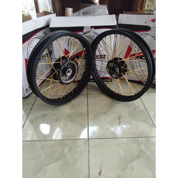 velg paketan jari jari RX king ring 17 x215/185 tromol hitam original