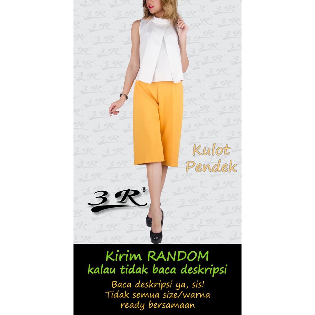 Korea Wanita Fashion Celana  Kulot  Panjang Lebar Longgar 