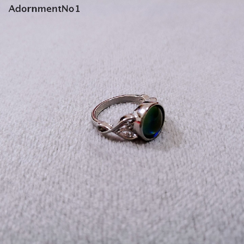 (AdornmentNo1) Cincin Mood Ring Bulat Berubah Warna Sesuai Suhu Gaya Vintage Untuk Wanita