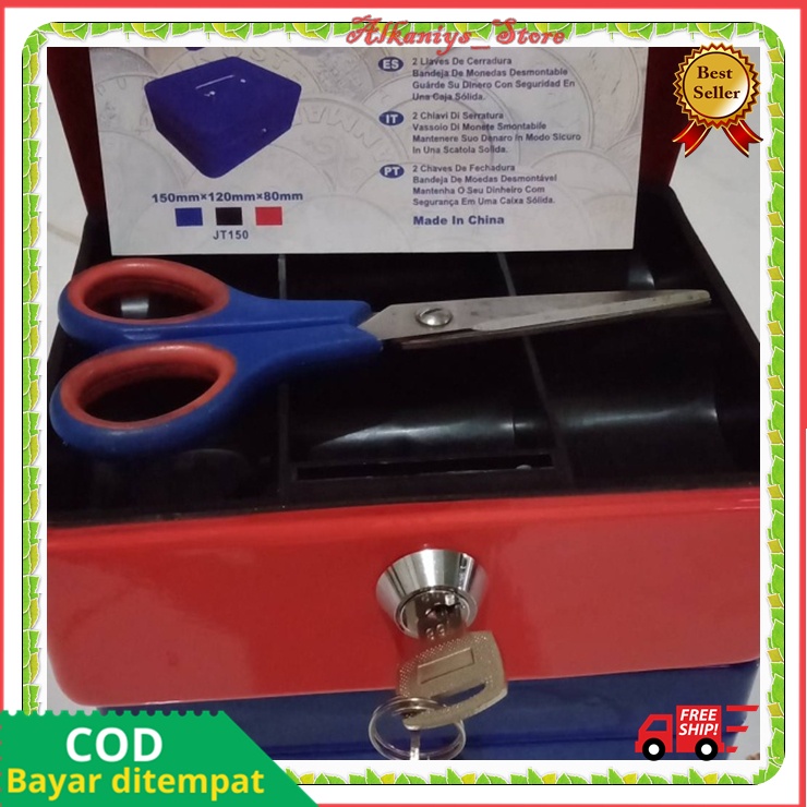 Brangkas Besi Anti Api Untuk Dokumen Brangkas Besi Metal Cash Box Kecil 15x12x8 Tahan Api Brankas Mi