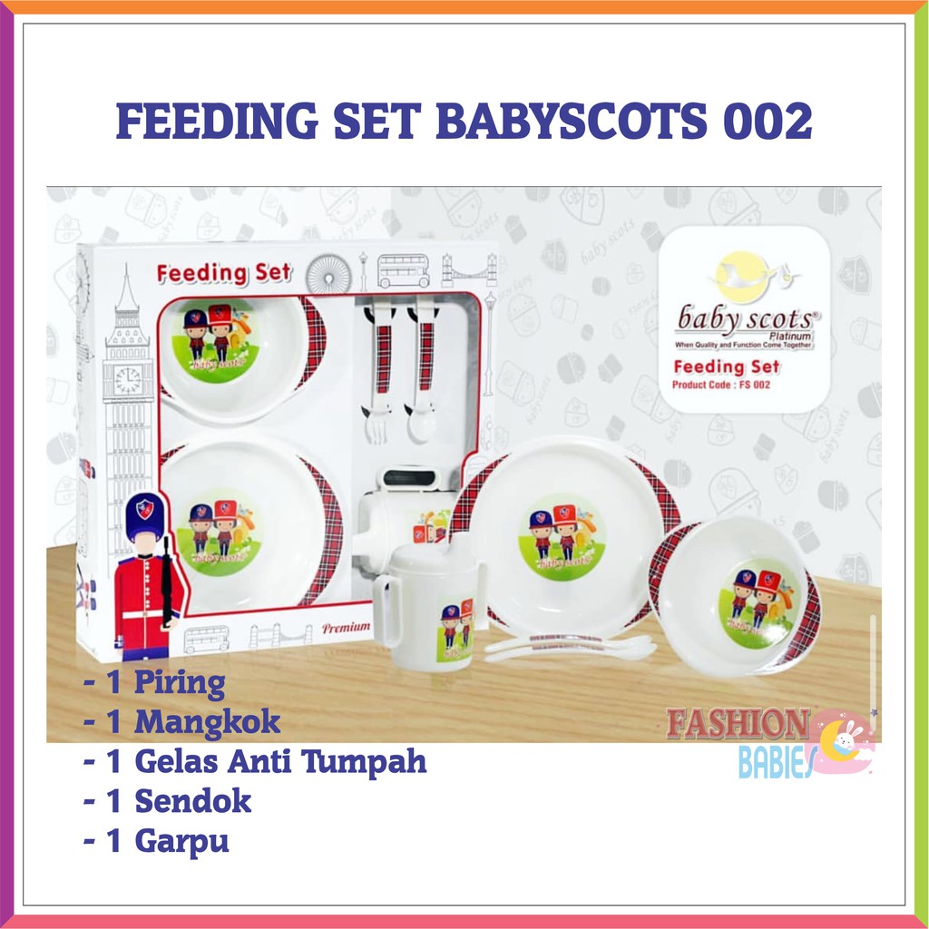 BABYSCOTS FS 002 / FEEDING SET BABY SCOTS / TEMPAT MAKAN SET BAYI / KADO