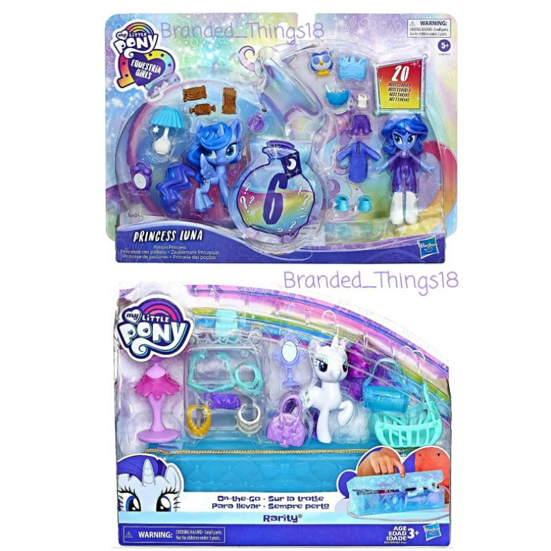 My Little Pony PRINCESS LUNA CELESTIA playset komplit on the go box figure boneka 3 in kuda poni ori