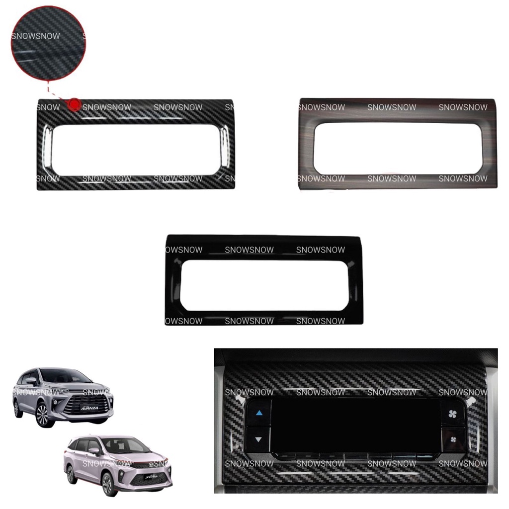 Panel Control Front Seat Depan  Avanza Xenia 2021 2022 UP Hitam Carbon Wood