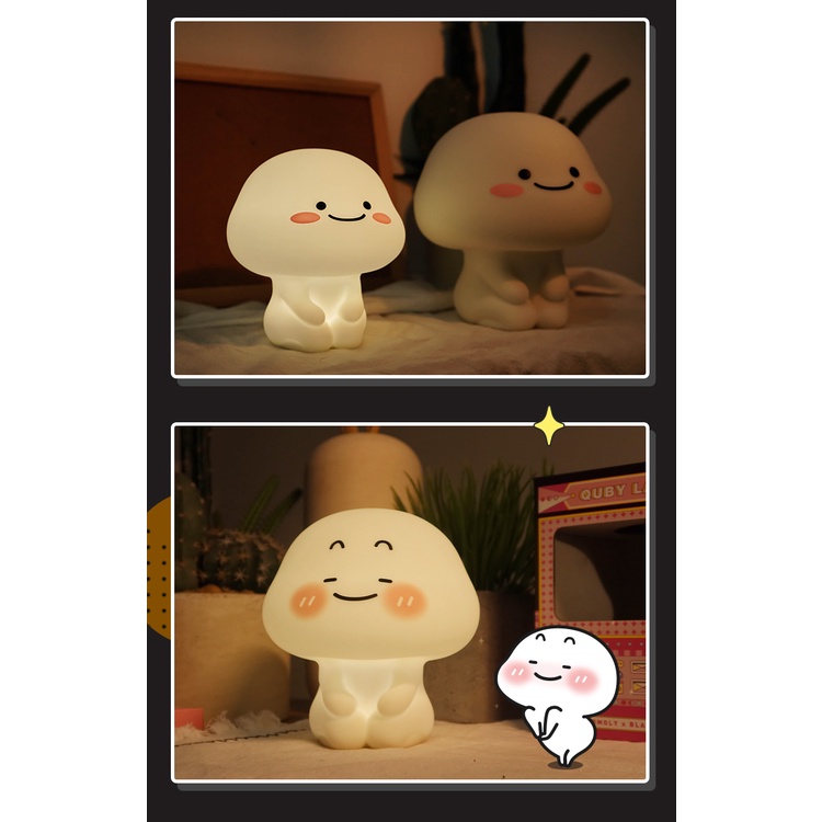 Boneka Lampu Tidur Quby si Pentol Star Moly Soft Head Touch Dimmer Ukuran 15cm