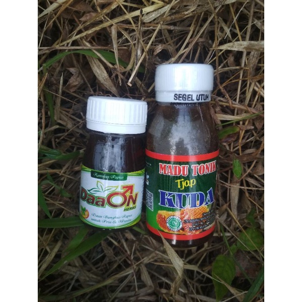 BUNDLE - Kapsul minyak oles pembesar daaon dan madu tonik capbkuda | Obat Kuat tahan lama pria
