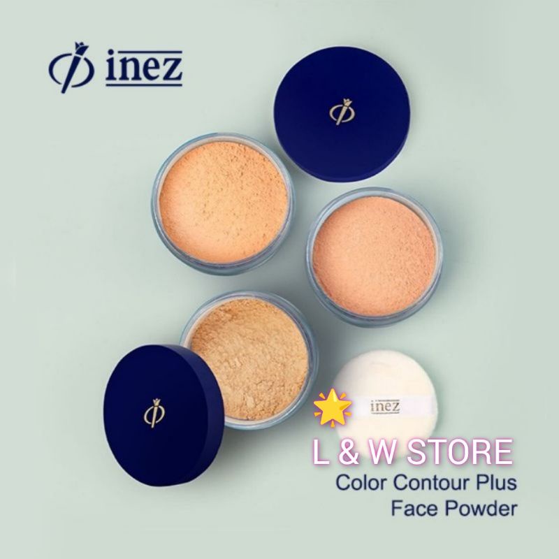 INEZ COLOR CONTOUR PLUS FACE POWDER/Bedak Tabur/100% ORIGINAL